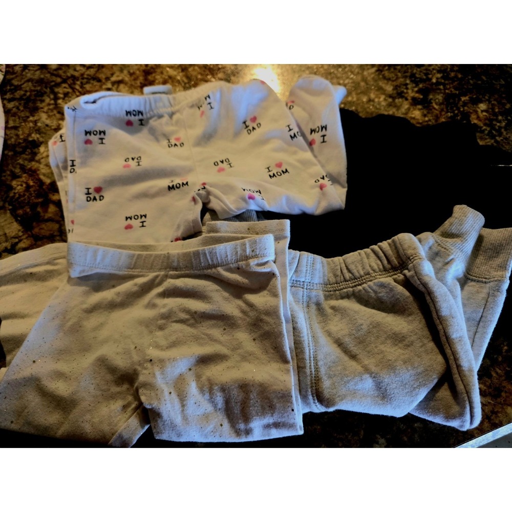 Lot of (4)Carter's Baby Girls Leggings Pants 6M.